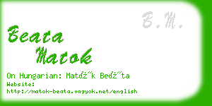 beata matok business card